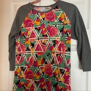 Floral & Gray Rnady T shirt from LuLaRoe. Size small.